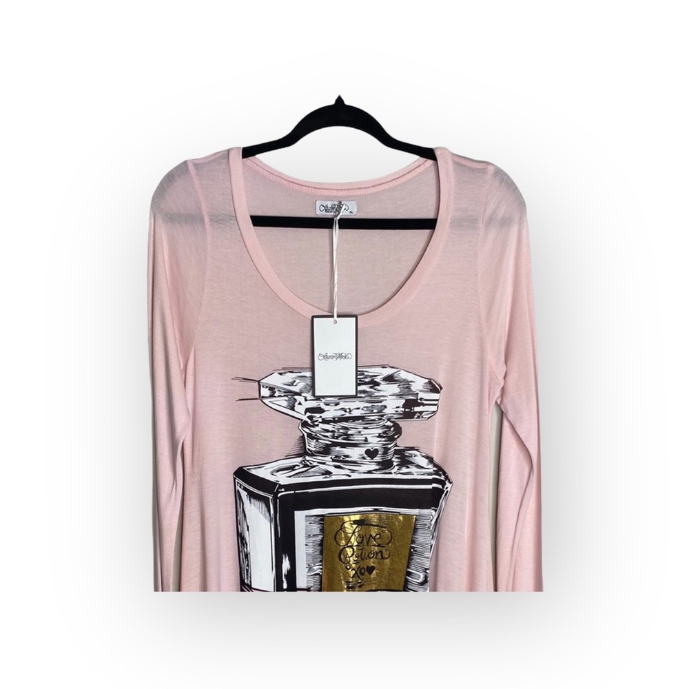 new Lauren Moshi ❤︎ Color Love Potion Bottle T Shirt Mini Dress ❤︎ Baby Pink ❤︎ - Picture 5 of 16